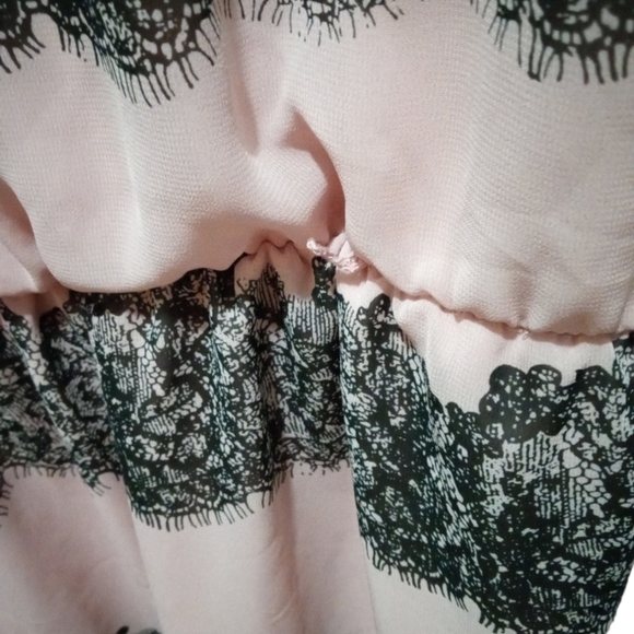 Enfocus Woman Pink & Black (Lace Print)Sleeveless Mini Dress Barbiecore 20W - Picture 3 of 11